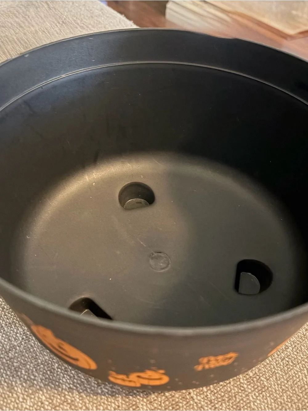 Halloween Pumpkin Candy Bowl- Black and Orange